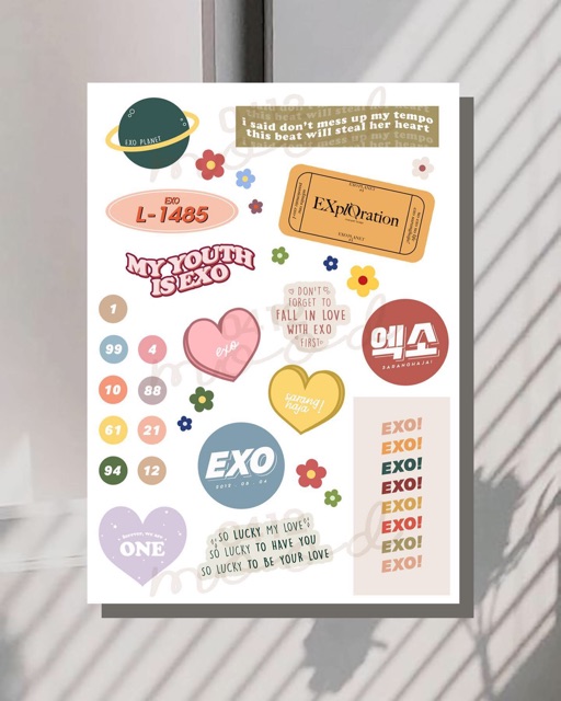 [EXO] hình dán sticker HELLO ANGEL