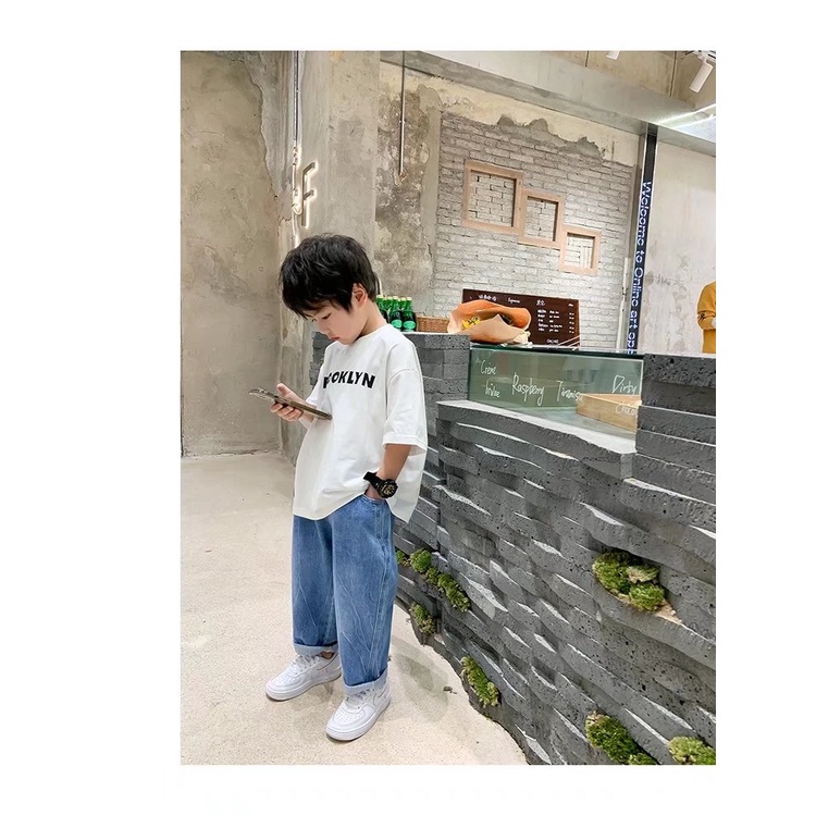 Áo Thun Tay Ngắn Cổ Tròn In Hình Thời Trang Mùa Thu 2022 Mới Cho Bé Trai