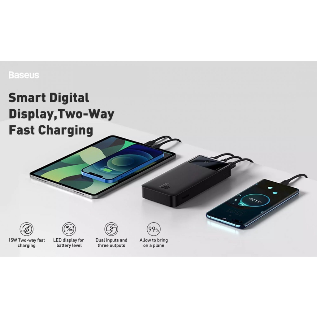 Pin sạc dự phòng 20W  Baseus 20.000Mah PPDML-M01 Màn hình FULL LED bảo hành chính hãng 12 tháng.
