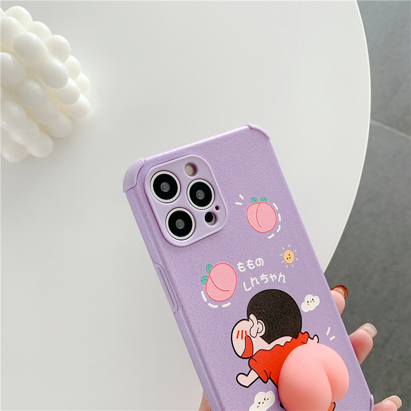 iPhone case 3D cute Crayon Shin-Chan Leather TPU case for iphone 7 8 7plus 8plus iX XR XSMAX phone case