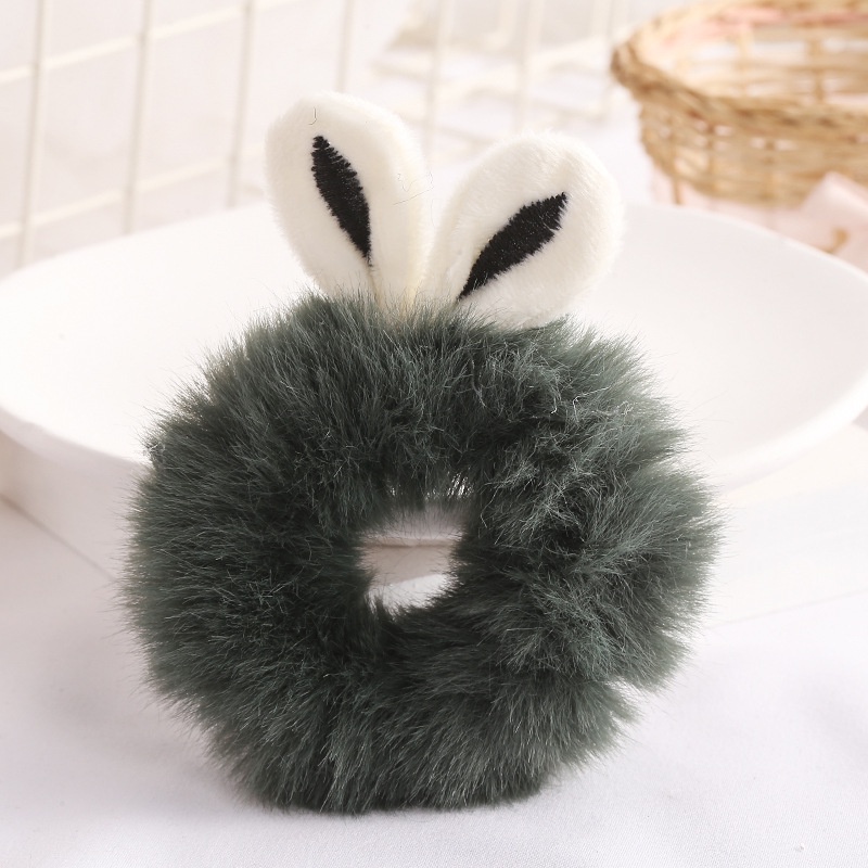 Dây Buộc Tóc Scrunchies Tai Thỏ Vải Cute Cho Bé Dây Cột Tóc Nơ Hàn Quốc Nữ Đơn Giản