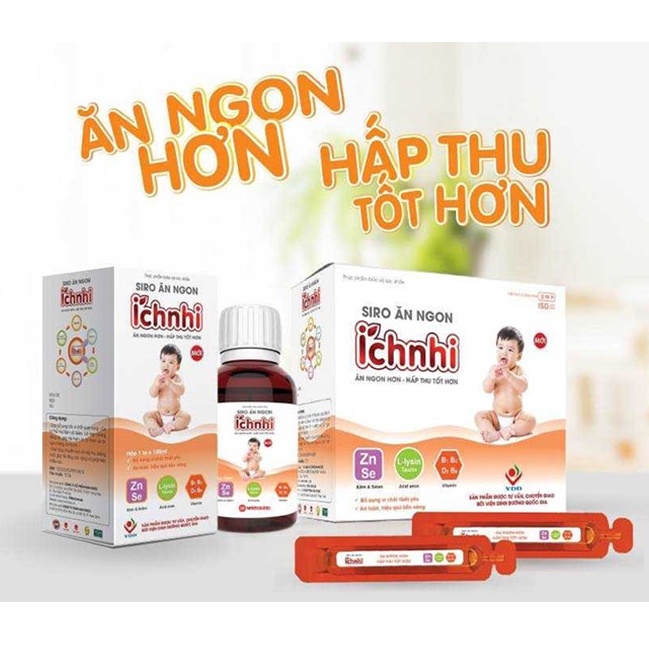 Siro Ăn ngon ÍCH NHI Nam Dược Cho trẻ biếng ăn, sức đề kháng kém chai 100ml - Minpharmacy