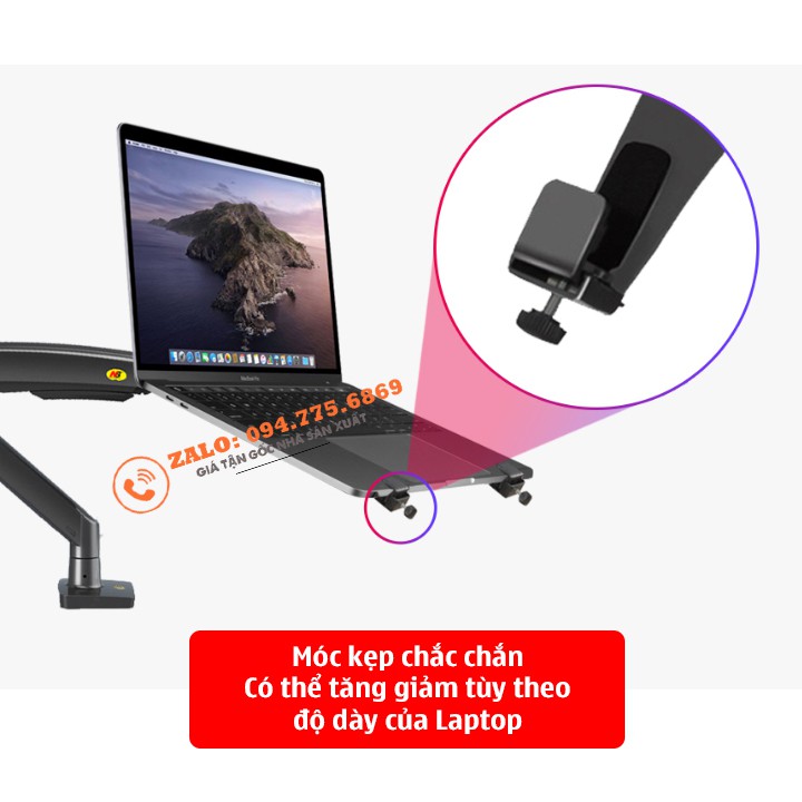 Giá Đỡ Kẹp LapTop - Máy Tính Bảng - Ipad XY360 10 - 16 Inch - Thiết Kế Mới Nhất Dễ Dàng Lắp Đặt