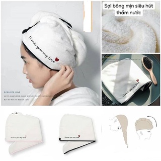 Khăn quấn tóc siêu thấm tiện lợi