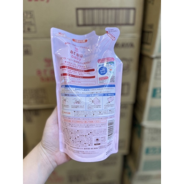 Nước rửa bình sữa ARAU Baby Nhật CHAI 500ML/TÚI 450ML [Date mới nhất]
