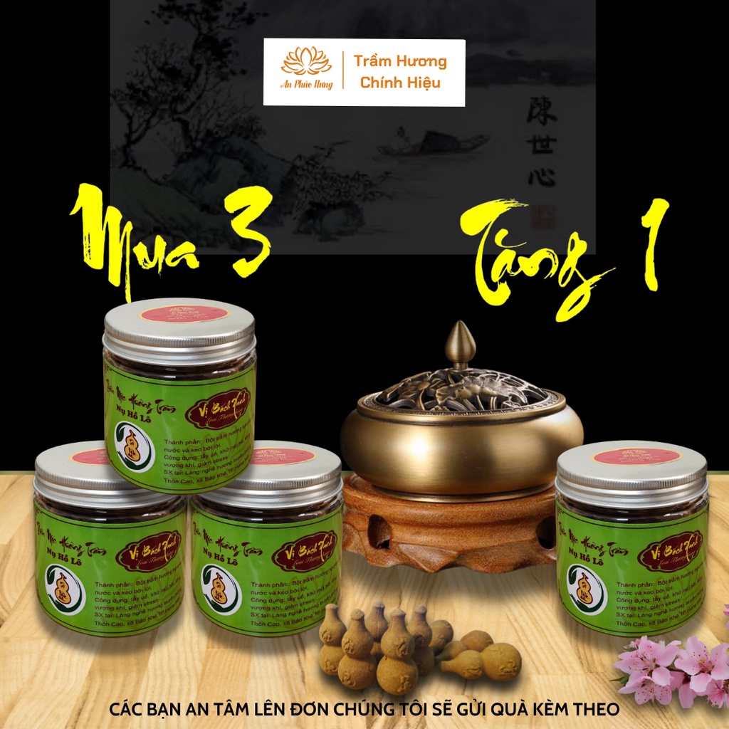 Nụ trầm hương - Nụ Trầm hương Khói Ngược hồ lô TÀI LỘC hương Bách cao cấp nguyên chất 100% không hóa chất