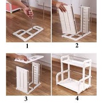 Kệ đựng gia vị 2 tầng, kệ đựng vật dụng nhà bếp tiện lợi