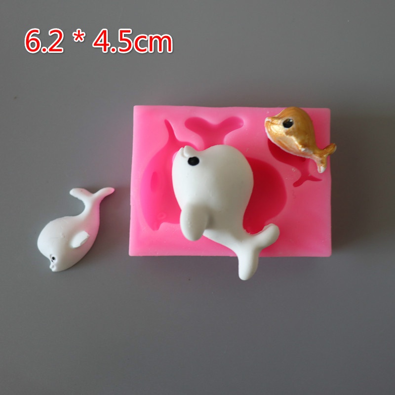 Khuôn Silicone Làm Bánh Tạo Hình Cá Heo 3D Độc Đáo Tiện Dụng