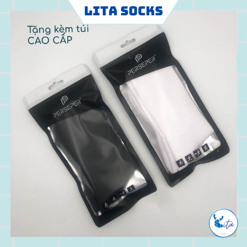 Tất vớ nam thể thao cổ cao chất liệu dày dặn màu sắc basic dễ phối - T31 - Lita Socks