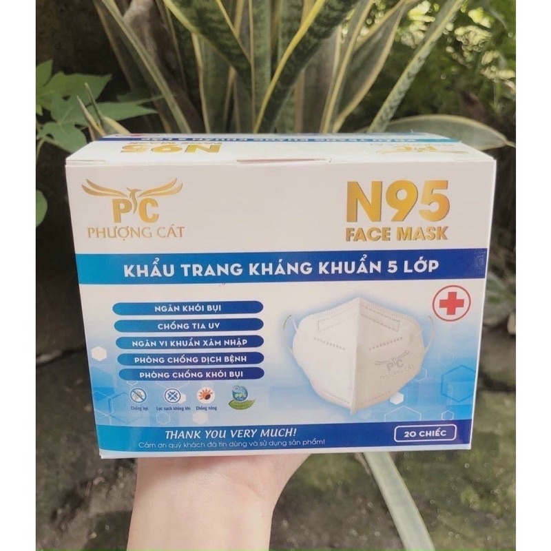 ( Mua 10 tặng 1 ) KHẨU TRANG N95 PHƯỢNG CÁT HỘP 20c
