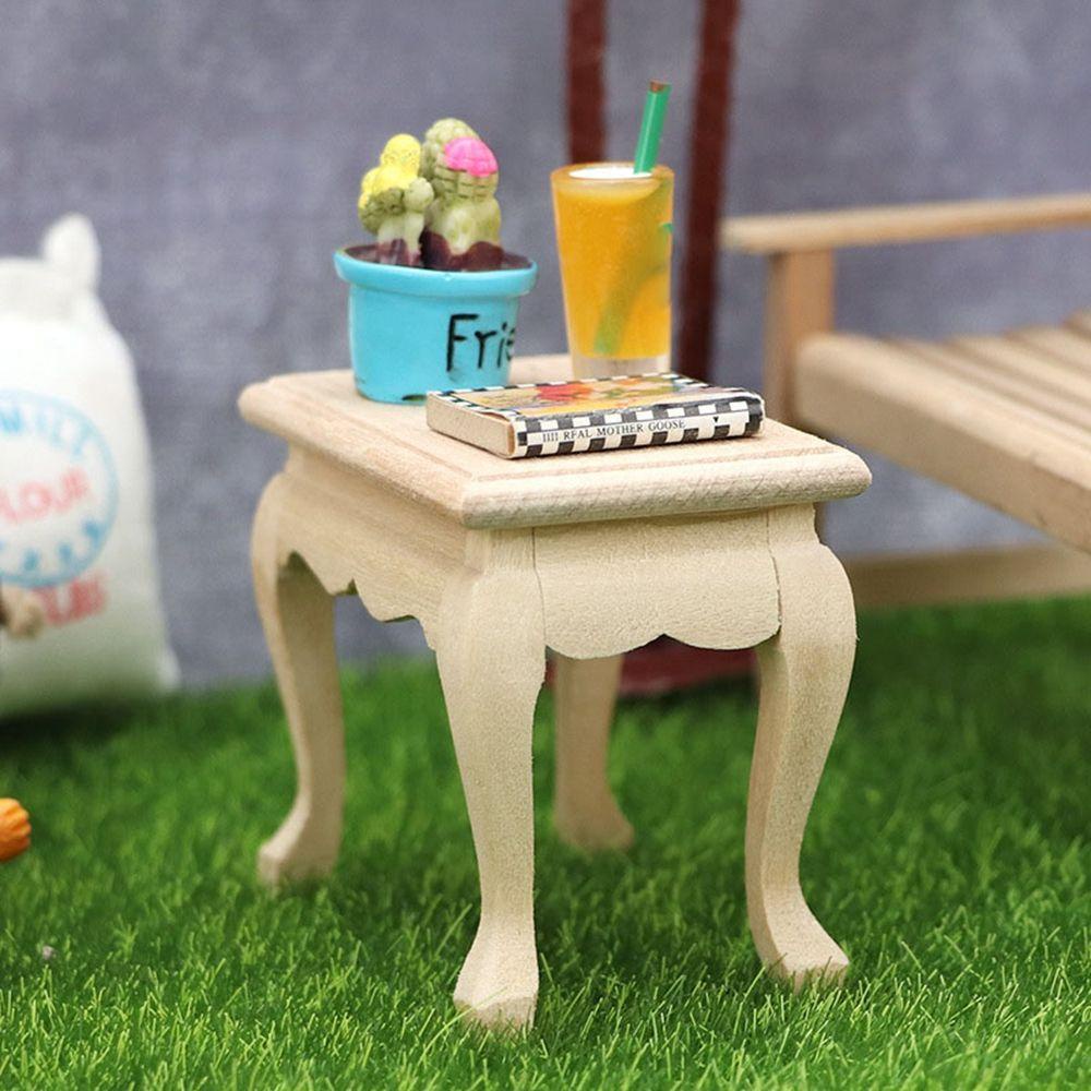 BEBETTERM Bàn Cà Phê Mini 5.8 * 3.8 * 5cm Trang Trí Nhà Búp Bê