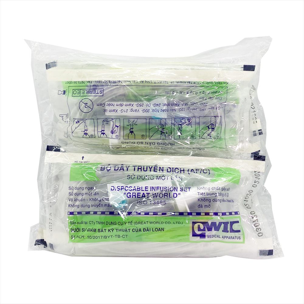 Disposable Infusion Set- Bộ Dây Truyền Dịch Af/C Great World hàng Vacopharm dây AF dùng 1 lần