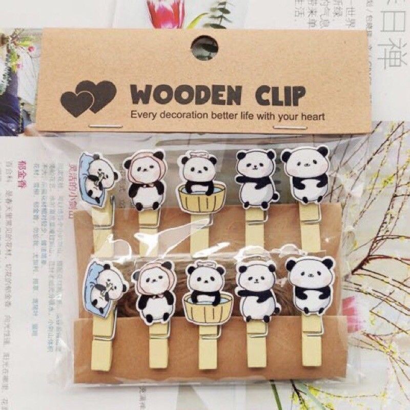 Set 10 kẹp Gỗ hình cute