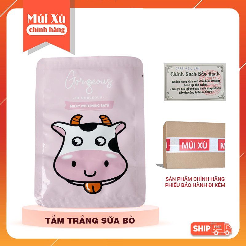 Set Tắm Trắng Da Bò Sữa Múi Xù [ Chính Hãng]