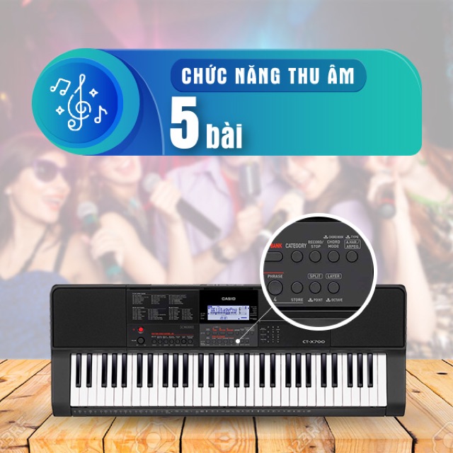 Đàn organ Casio CTX-700(ảnh thật phía sau)kèm nguồn CHÍNH HÃNG