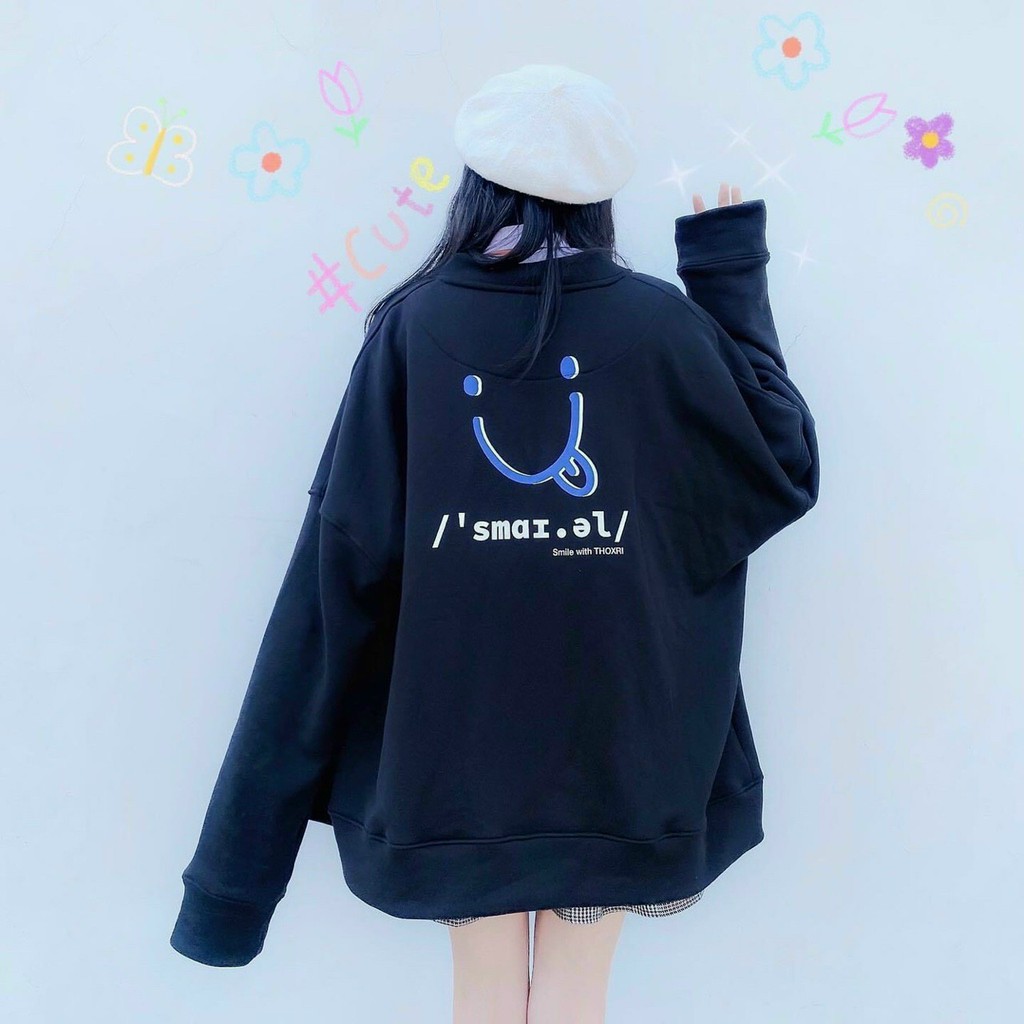Áo Khoác Cardigan Nỉ Bông SMAIL.EL MẶT CƯỜI Unisex (3 Màu)