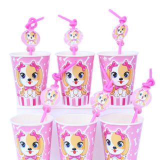 Ly giấy sinh nhật bé gái-set 6 cái (nhiều mẫu)