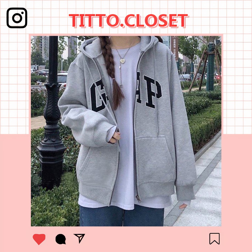 Áo Hoodie Zip G.A.P - Áo Khoác Nỉ - Titto Closet | BigBuy360 - bigbuy360.vn