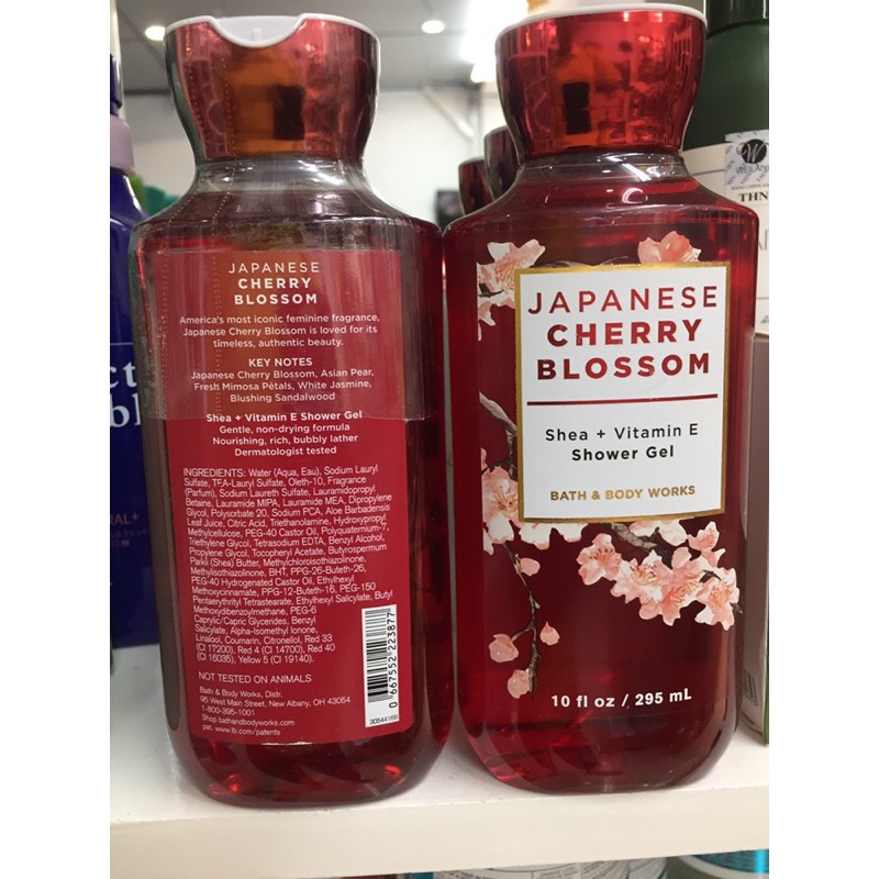 🌸🌸🌸   GEL TẮM CHERRY BLOSSOM Shea & Vitamin E Shower Gel - 295ML