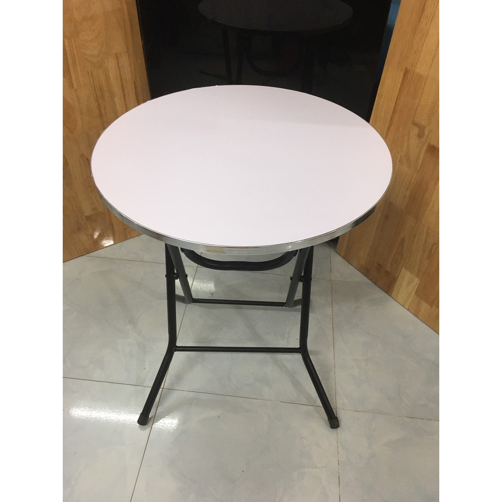 Bàn tròn chân cao 70cm gấp gọn