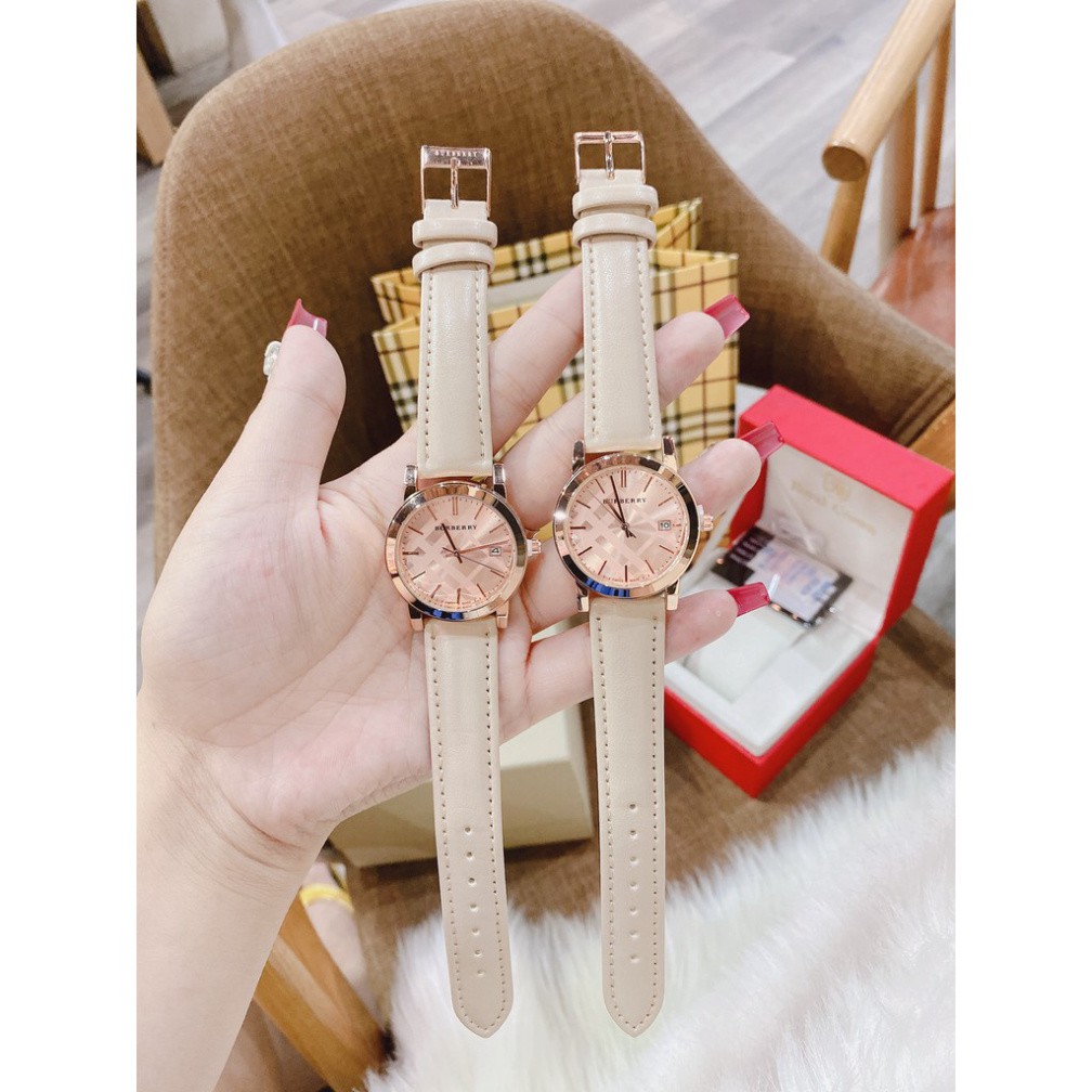 Đồng hồ nữ BUBERRY dây da cao cấp ko bong tróc siêu hot trên thị trường, chống nước, bảo hành 12 tháng