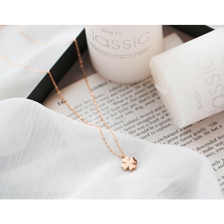 Dây chuyền titan cỏ 4 lá không gỉ WN2239