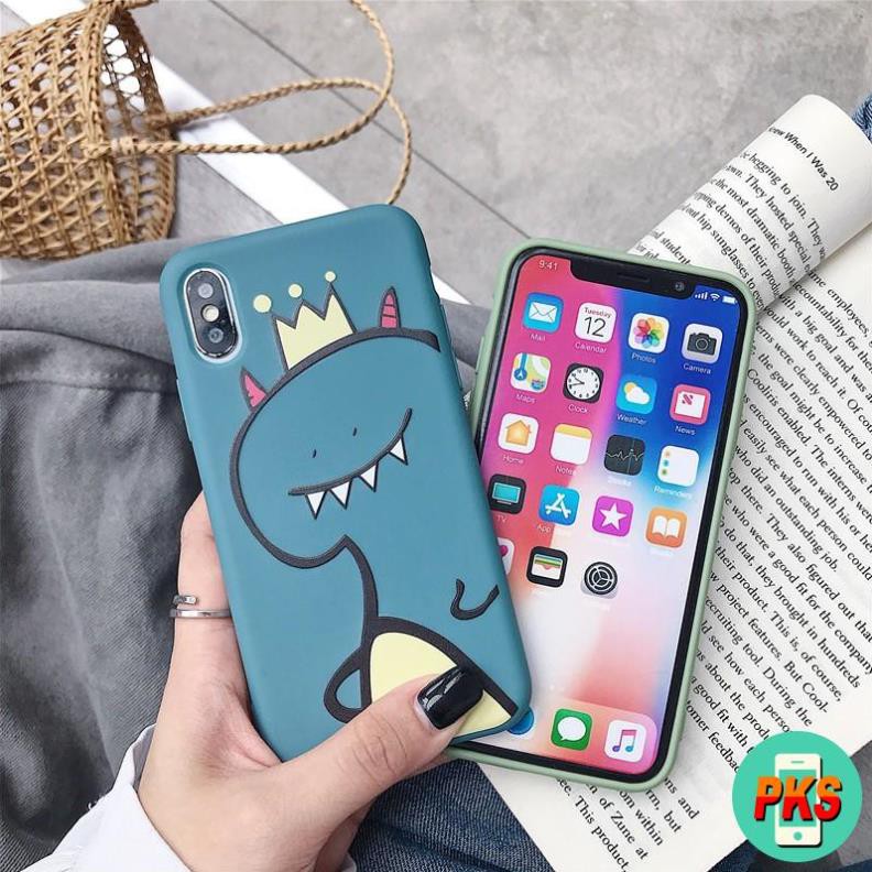 ỐP LƯNG HÌNH THỜI TRANG CẶP ĐÔI KHỦNG LONG TPU CHẤT DÀY ĐẸP - ỐP IPHONE DẺO -Hồng Anh Case