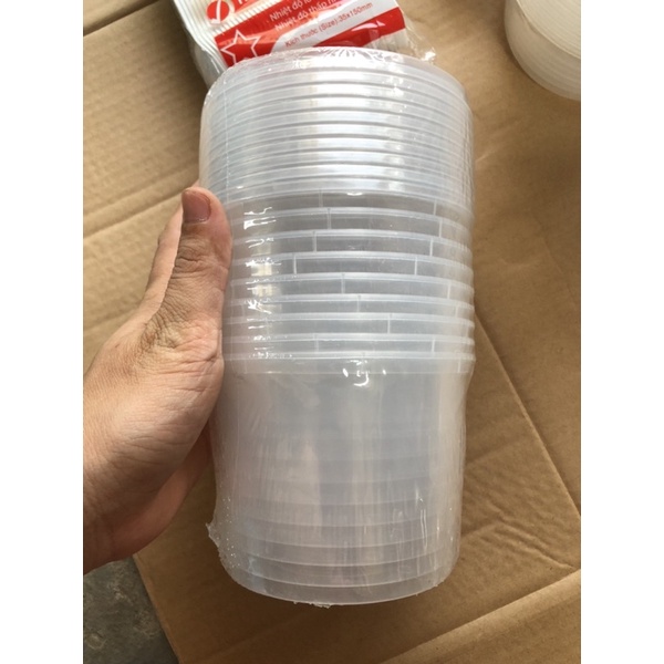 10 Hộp nhựa Song Long kèm nắp đựng thực phẩm hàng 650ml