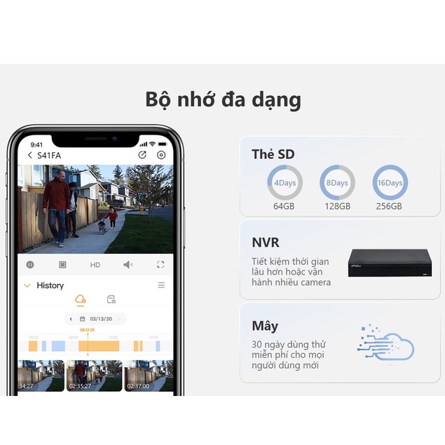 Camera PoE IMOU S41FAP 4MP QHD Quay Quét Ngoài Trời  - 100% Hàng Chính Hãng