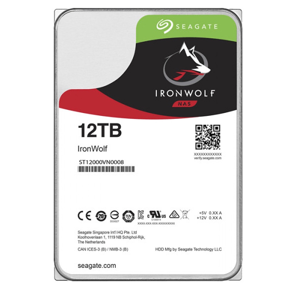 Ổ cứng HDD chuyên dụng cho NAS Seagate Ironwolf 12TB SATA 7200rpm 256MB Cache chính hãng