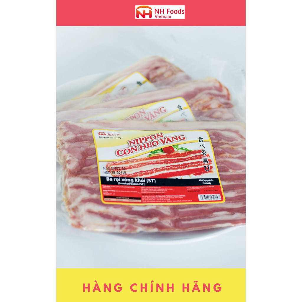 [Chính hãng] Ba rọi xông khói đặc biệt Nippon Con Heo Vàng 200g