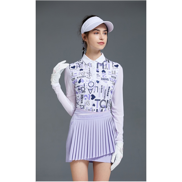 Bộ Áo Thun Dài Tay Và Chân Váy Xếp Ly Bằng Lụa Mát Nhanh Khô Thời Trang Mùa Hè Dành Cho Bạn Nữ UOZJ