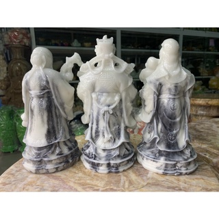 Bộ Tam Đa Đá Đúc 20cm – Tượng Phúc Lộc Thọ May Mắn, Quà Tặng Phong Thủy Cao Cấp