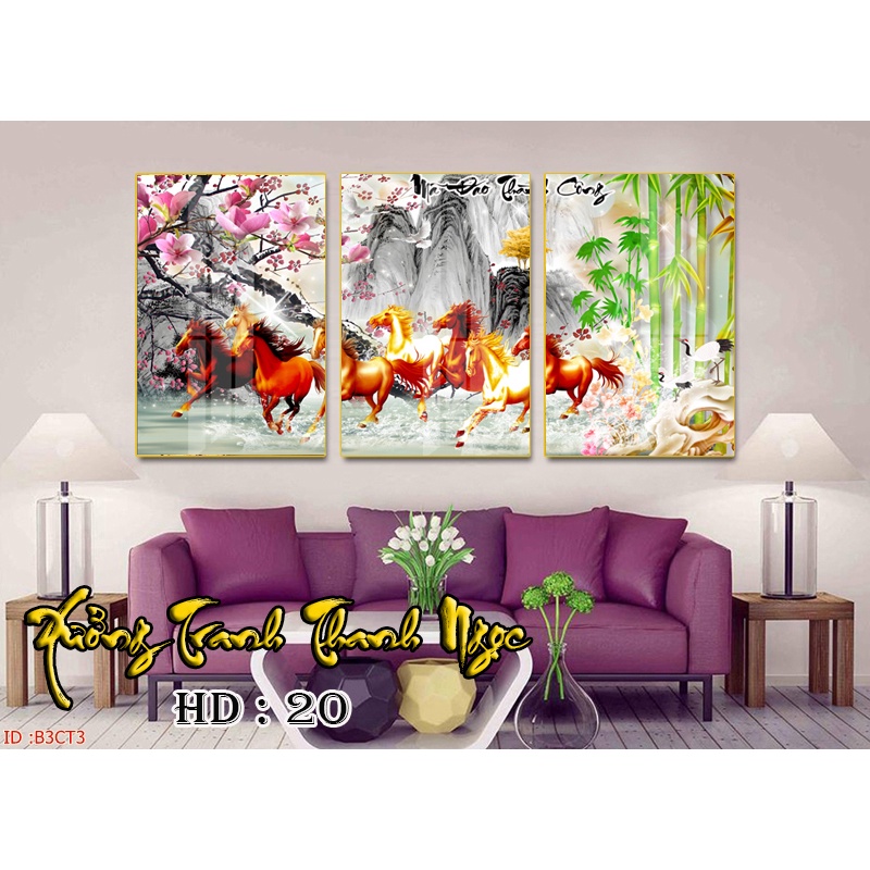 Set 3 tranh tráng gương ⚡MẪU MỚI NHẤT⚡ tranh treo tường thiết kế mới sang trọng cho ngôi nhà của bạn