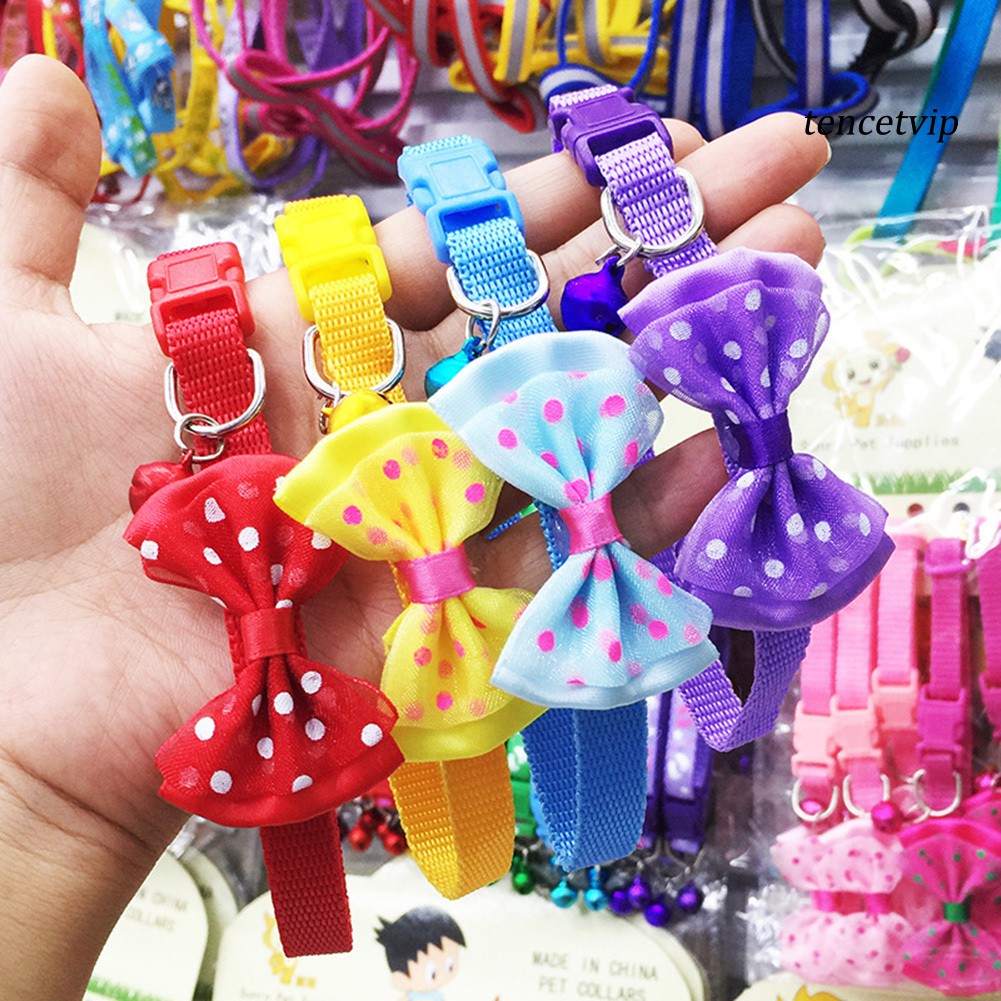 Vòng cổ trang trí nơ xinh xắn đáng yêu dành cho thú cưng