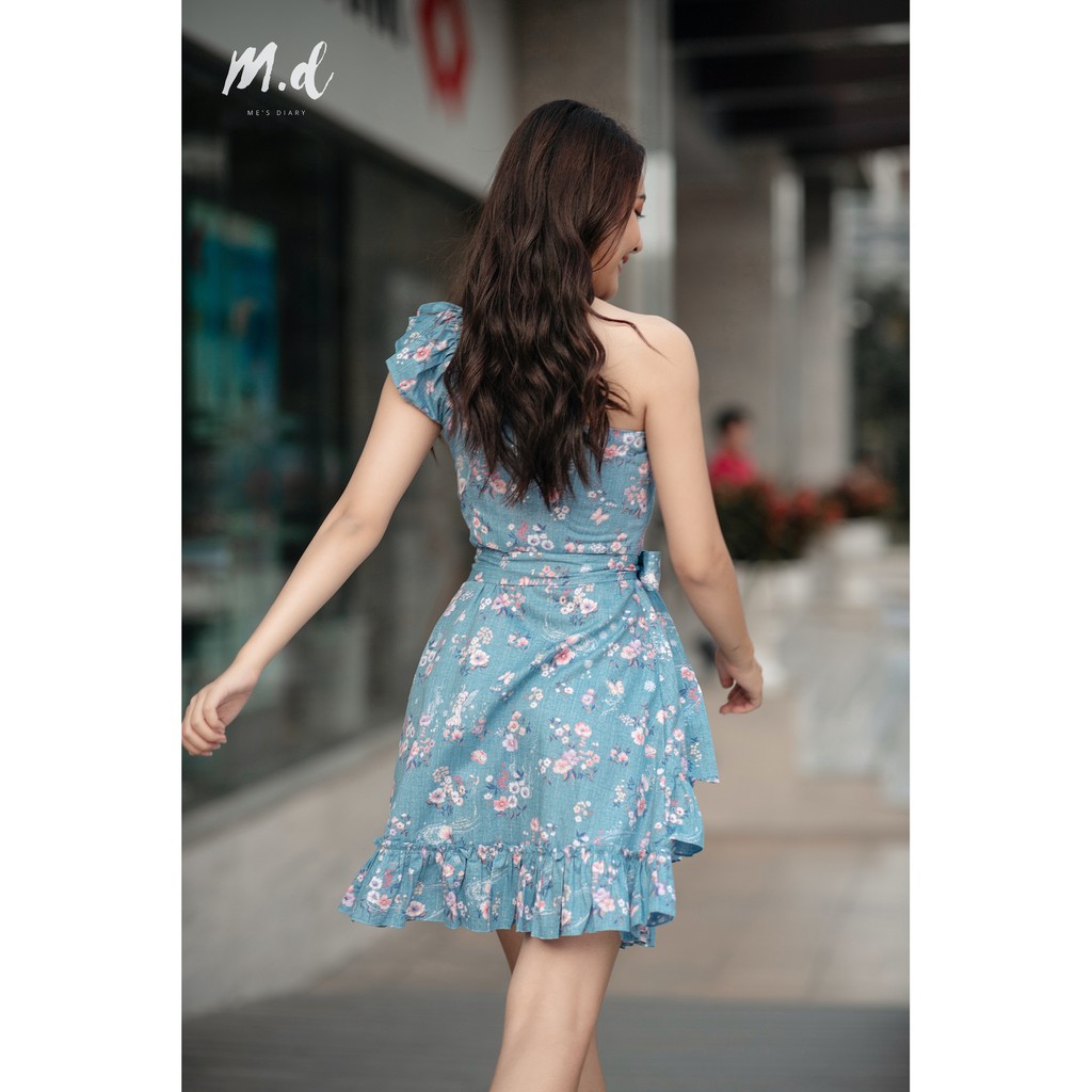 Váy hoa nhí, đầm chất thô Hàn Quốc, bèo cạnh, xinh đẹp Me's Diary
