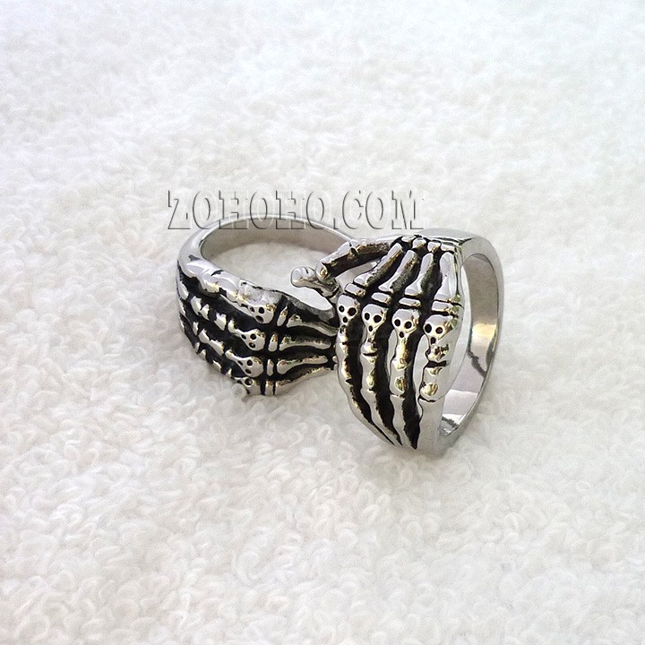 Nhẫn bàn tay xương NM495
