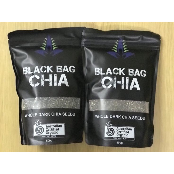 Combo 2 Gói Hạt Chia Úc BLACK BAG CHIA Gói 500g.