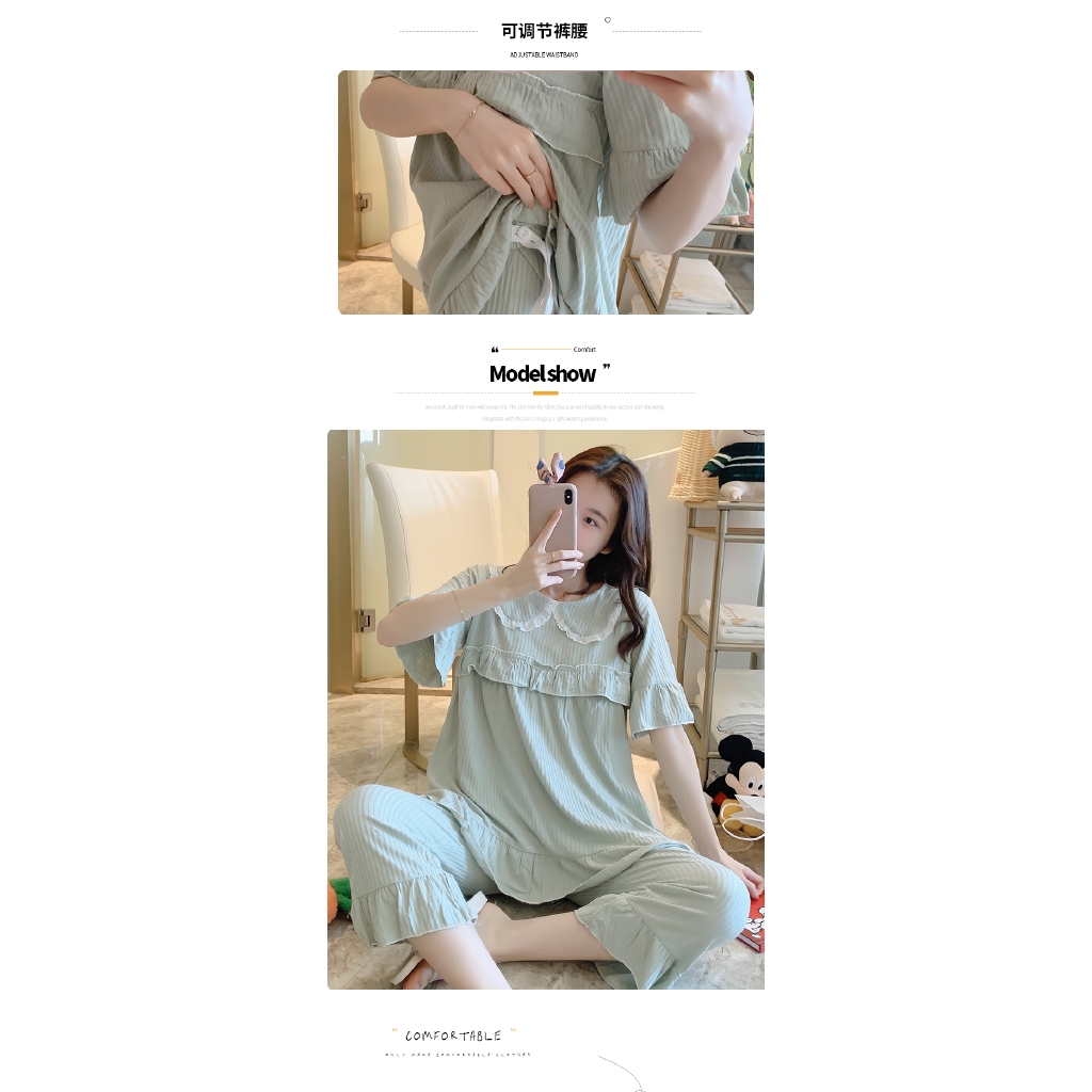 Bộ Đồ Ngủ Cotton Ngắn Tay Xinh Xắn Theo Phong Cách Nhật Bản Dành Cho Nữ | BigBuy360 - bigbuy360.vn