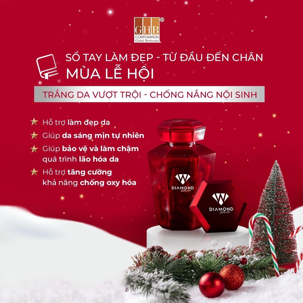 Viên uống trắng da Diamond White Ngọc Trinh MỚI TRẮNG GẤP 3 LẦN