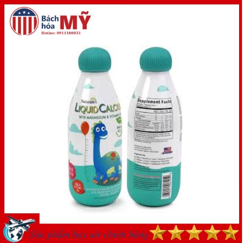 Canxi Nước cho bé Naturade Liquid Calcium Magnesium & Vitamin D3 474ml