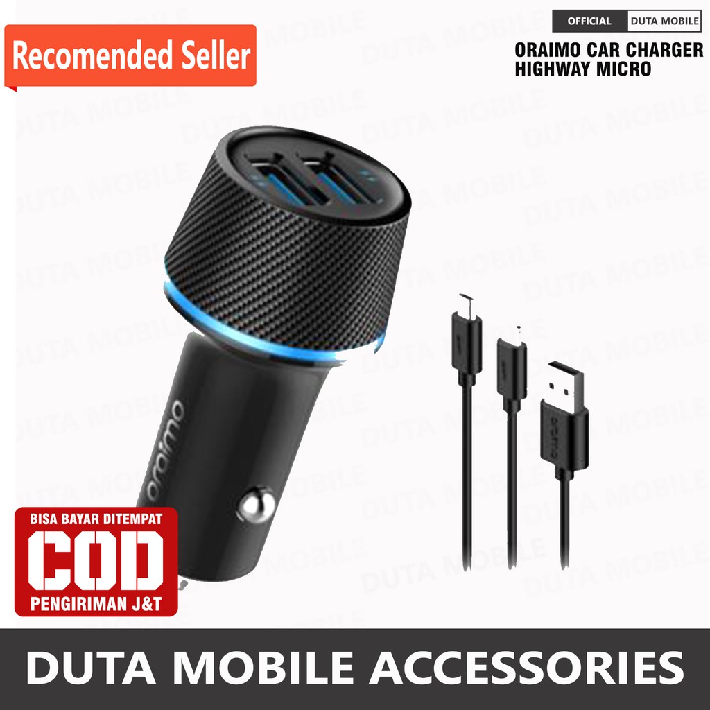 Bộ Sạc Xe Hơi Oraimo Occ - 21dml + Dây Cáp Micro Usb