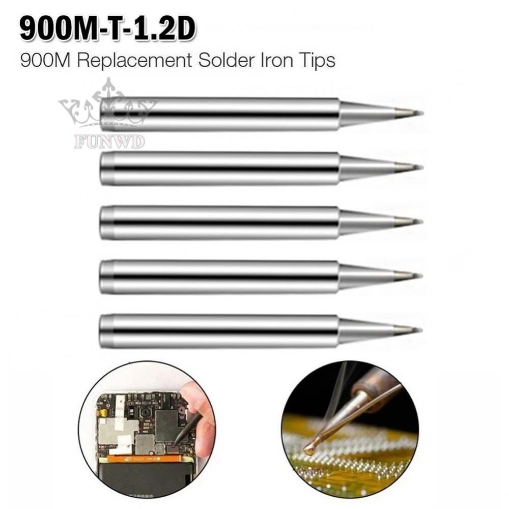 【FUNWD】Soldering Iron Tips 900M-T-1.2D Durable Environmentally Oxygen-free Zinc-coated