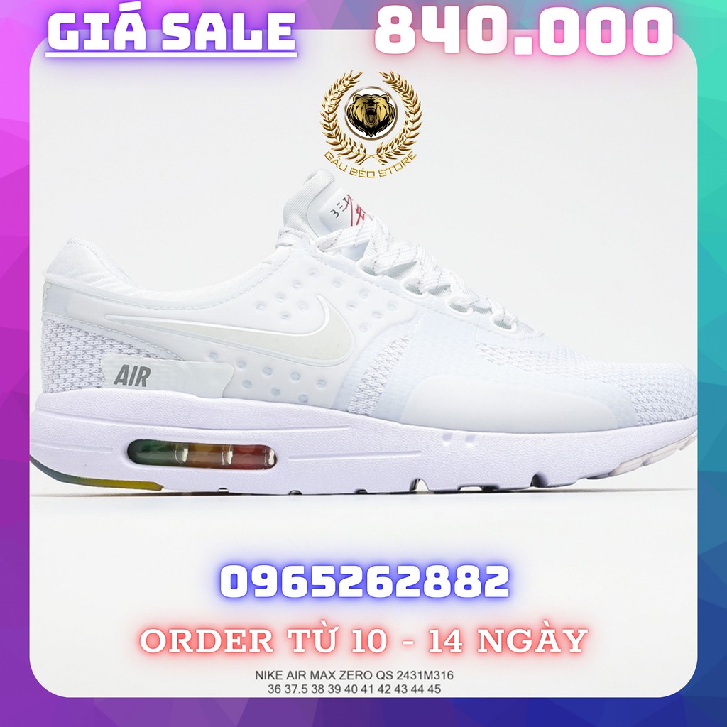 Order 1-2 Tuần + Freeship Giày Outlet Store Sneaker _Nike AIR︉ MAX ZERO QS MSP: 2431M3164 gaubeaostore.shop