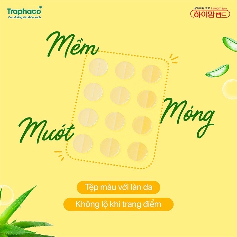 Miếng dán mụn cao cấp Himom Band Hàn Quốc Giảm Thâm Liền Sẹo từ lô hội