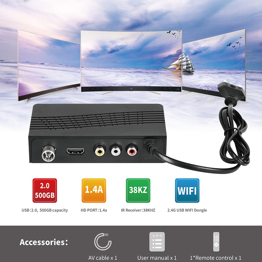 Đầu Tv Box 1080p Hd Dvb-T / T2 / C 500gb Chất Lượng Cao