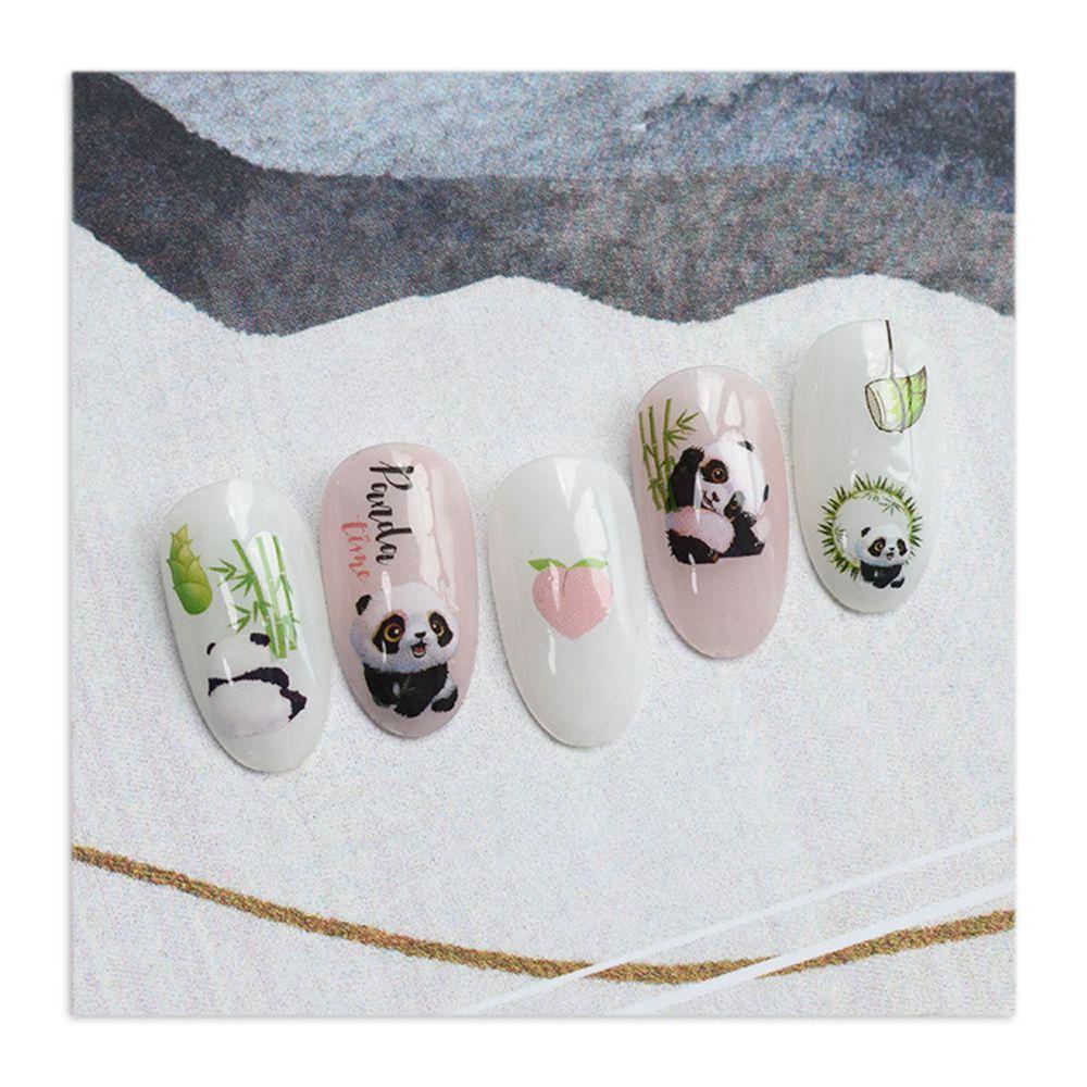 MOCHO Miếng Dán Trang Trí Móng Tay 3D Hình Gấu Trúc Chống Nước