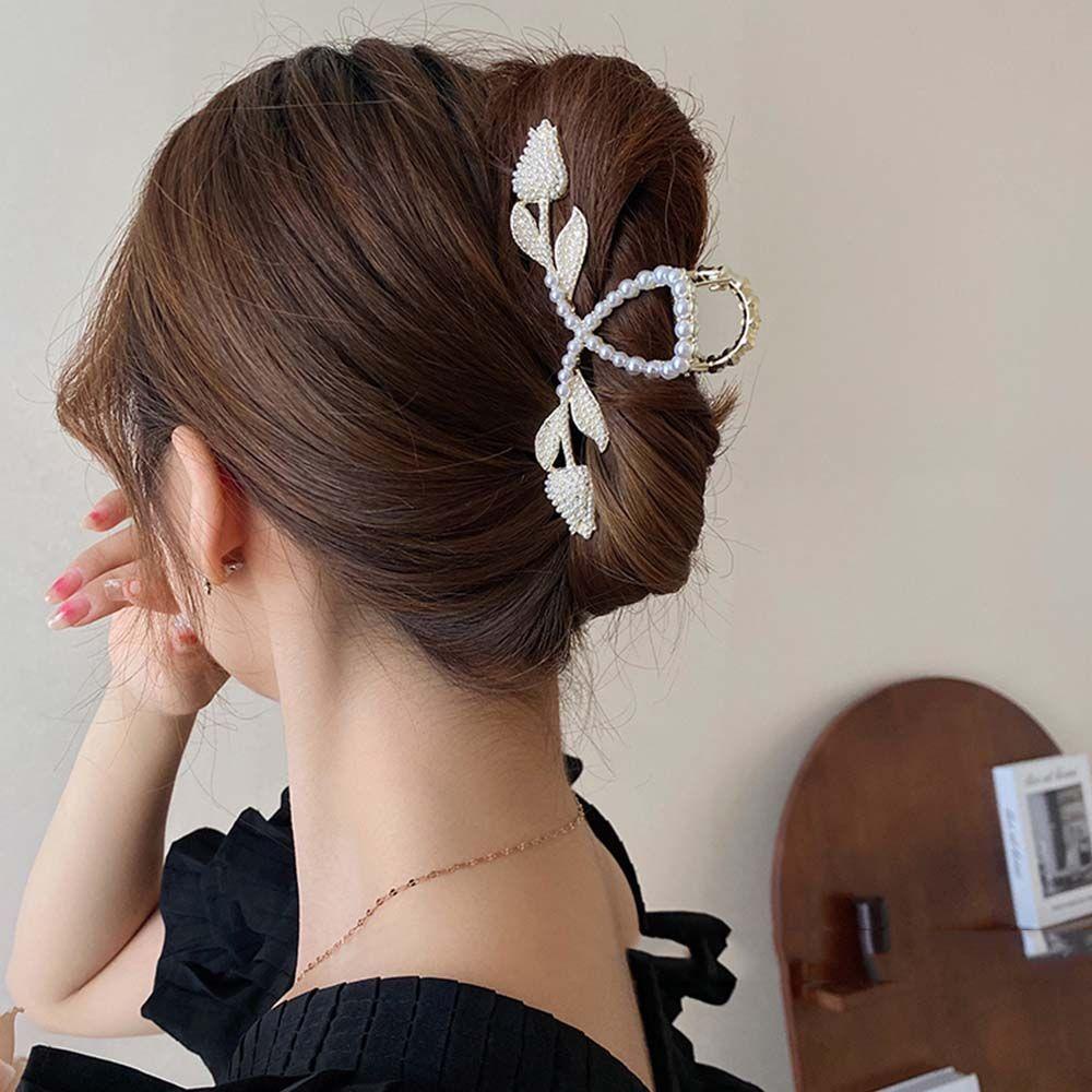 Kẹp Tóc Họa Tiết Hoa Bằng Hợp Kim Ngọt Ngào WMES15H Cho Nữ