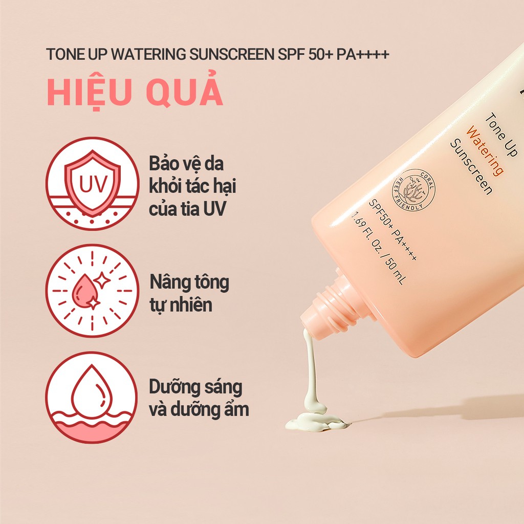 [Mã FMCGMALL -8% đơn 250K] Kem chống nắng nâng tông innisfree Tone Up Watering Sunscreen SPF 50+ PA++++ 50ml | BigBuy360 - bigbuy360.vn