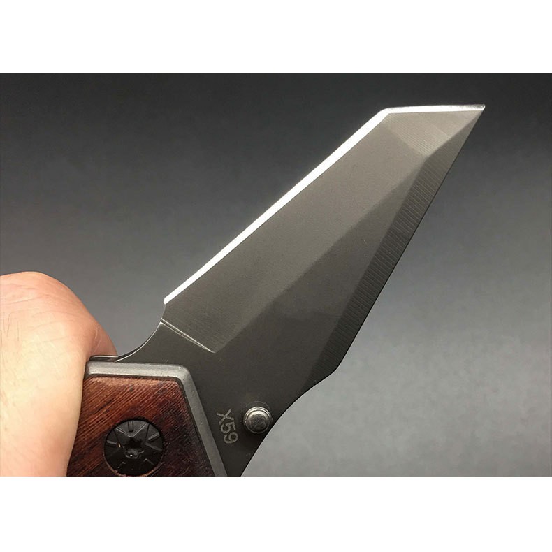 Dao phượt gấp gon mini cao cấp chiếc ghép cành lưỡi tanto HUTI KNIFE Buck X59